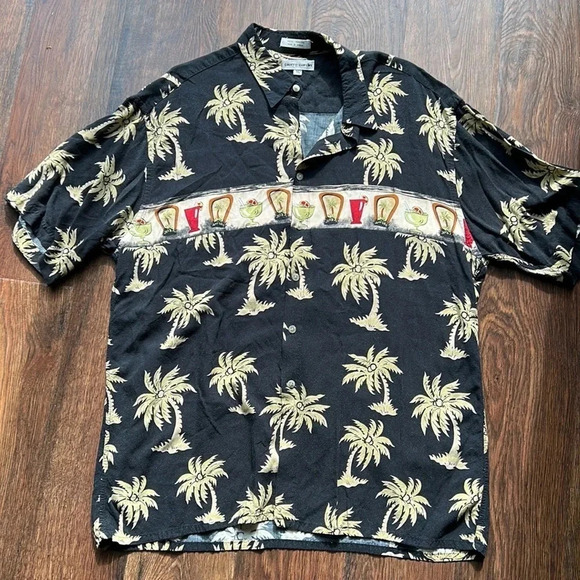 Men's Pierre Cardin Vintage Tropical Shirt | Beach | Vacation | Palm Trees - Picture 1 of 8
